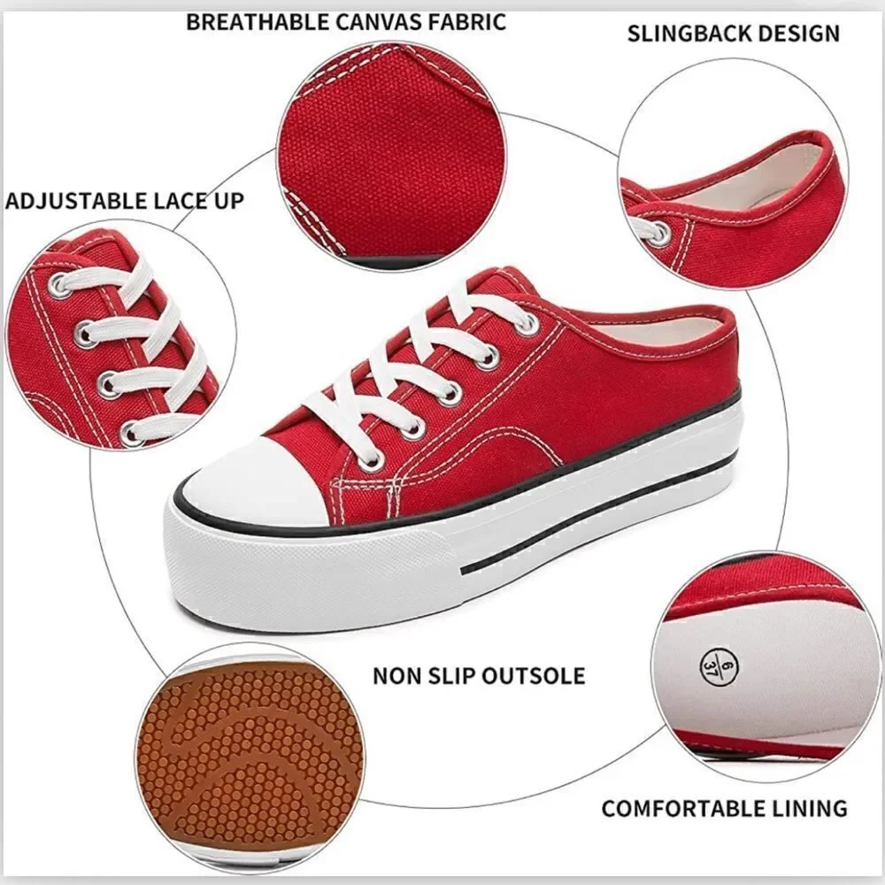 Platform Shoes Slip On Low Top Sneakers
